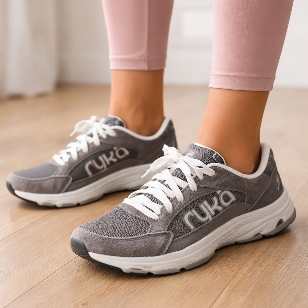 Ryka Devotion Max CLS Walking Shoes Womens 7.5 Gray Comfort Support
